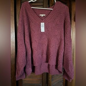 Burgundy American Eagle Sweater